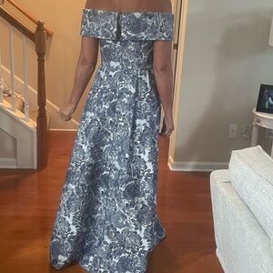 Alex Evenings Blue Floral Maxi Dress. Mother of the bride/groom dress! Size 6